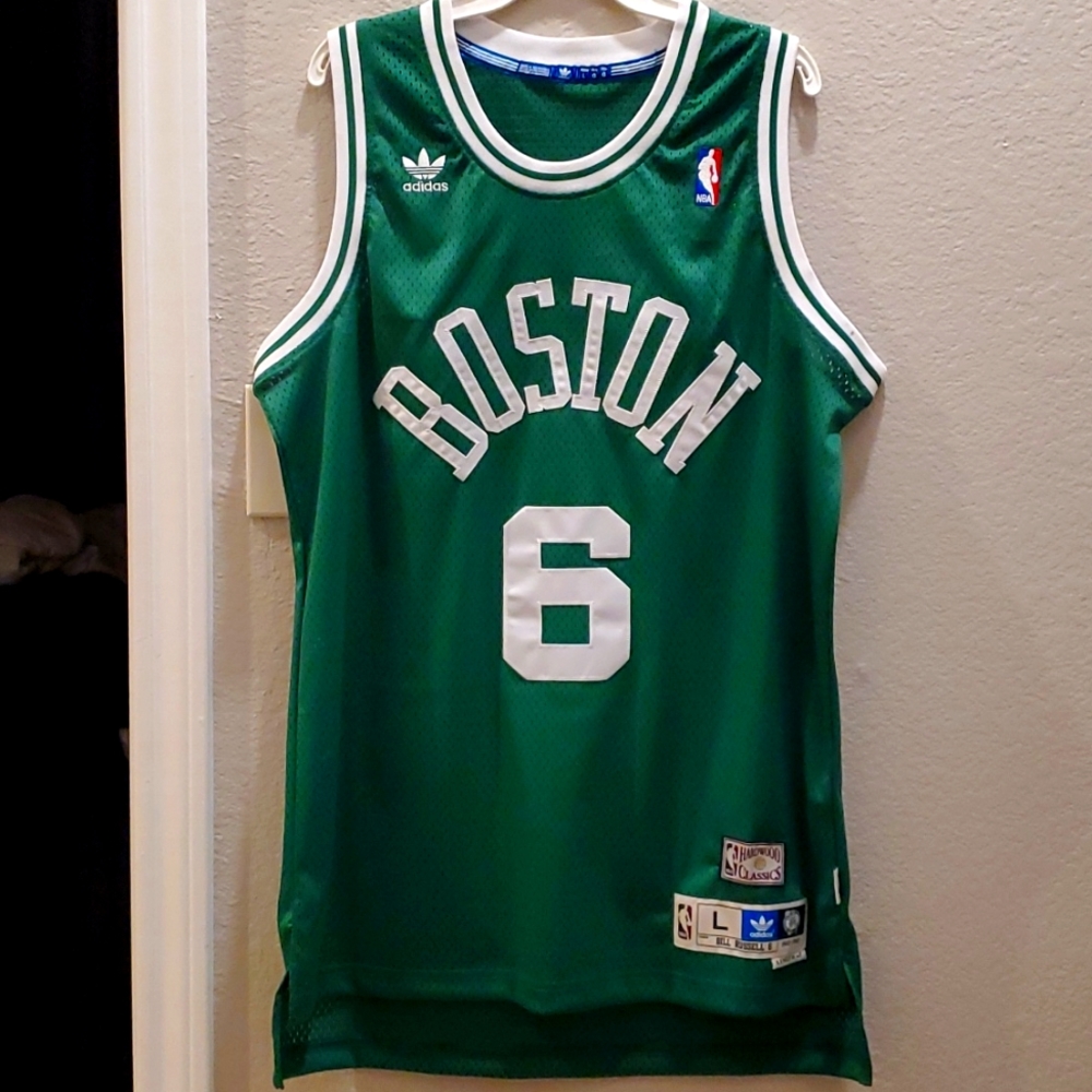Bill Russell #6 Boston Celtics 1962-63 Adidas Jersey Sz L